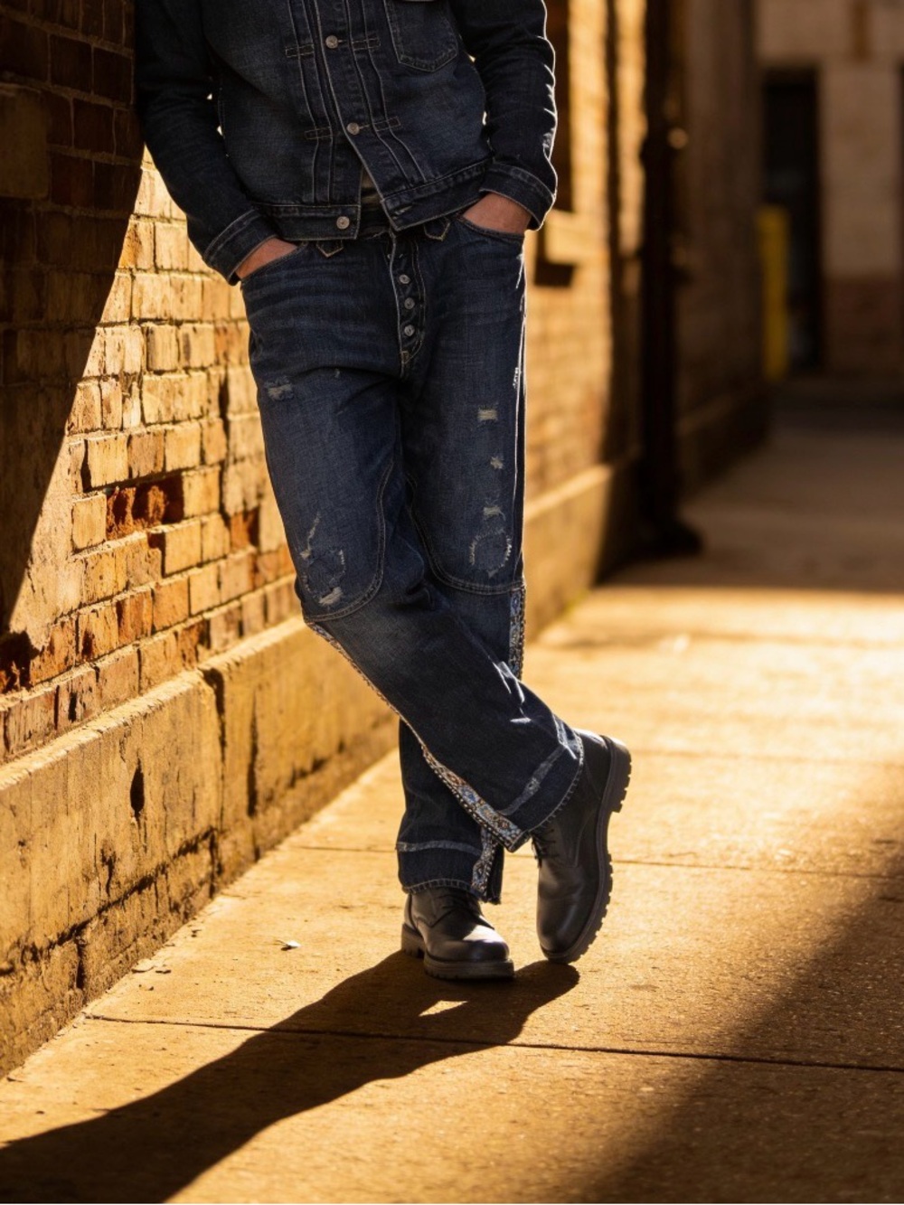 RRL Double RL Distressed Selvedge Denim Jeans